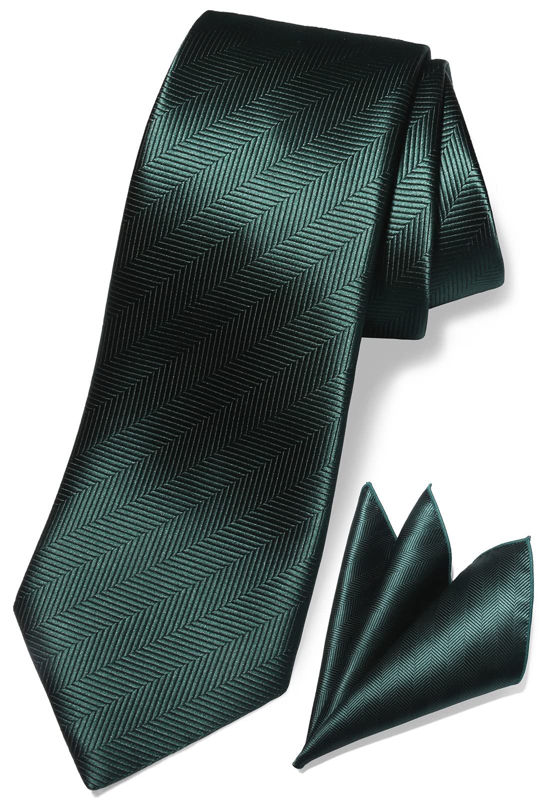 TaecMin Corbata sólida para hombre, corbatas de espiga y cuadrados de bolsillo, 