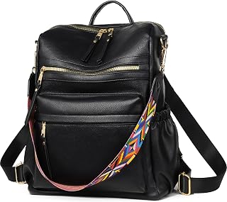 Womens Leather Backpack Purse, Ladies Travel Designer Shoulder Bags