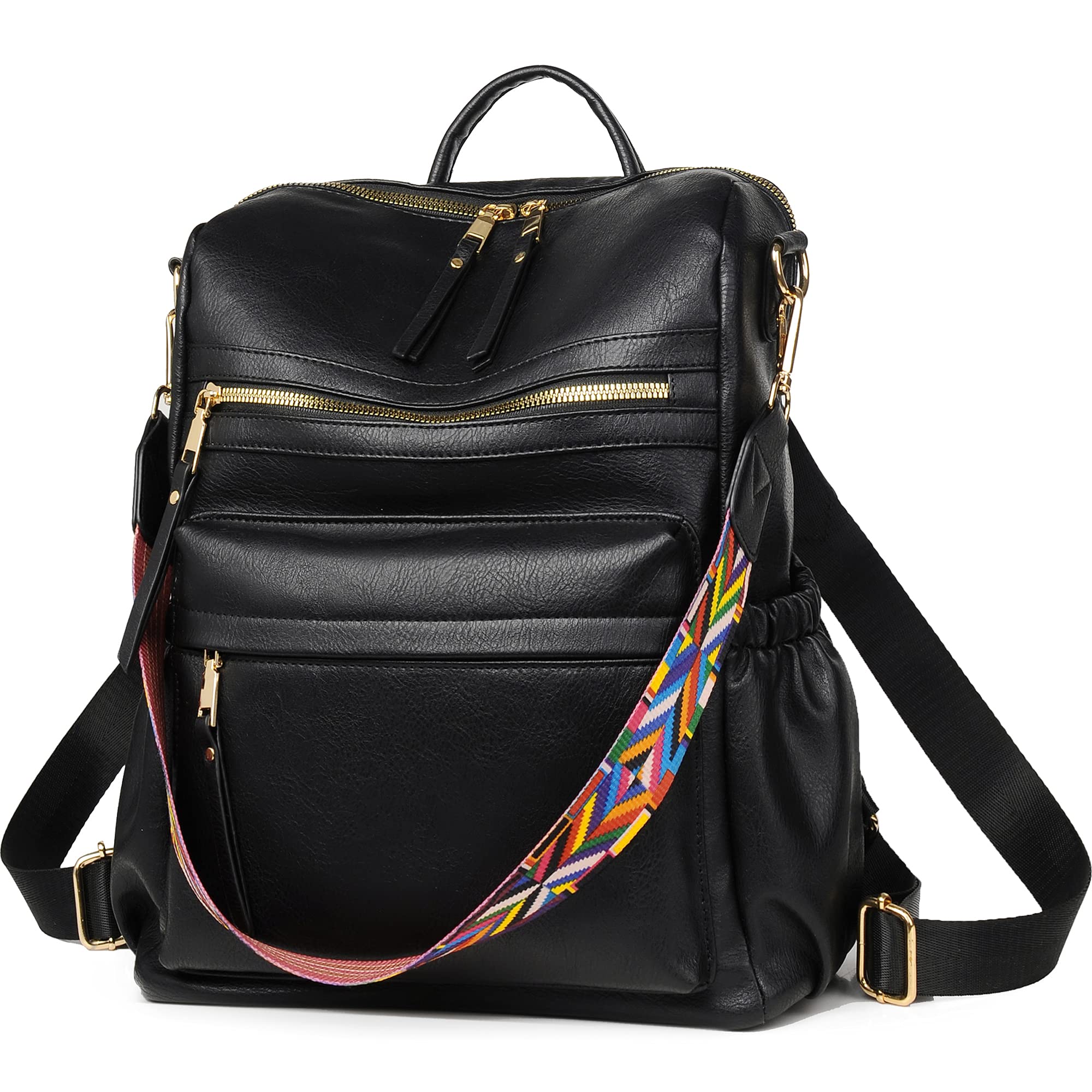 Womens Leather Backpack Purse, Ladies Travel Designer Shoulder Bags