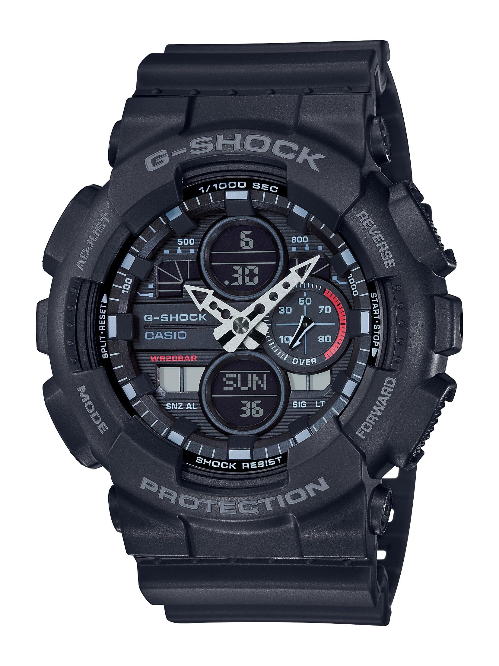 Casio G-Shock GA140-1A1 | Analog-Digital Watch | 200M Water Resistant | Shock & 