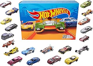 Hot Wheels Toy Cars & Trucks 20-Pack, Set of 20 1:64 Scale Vehicles for Play or Display, Instant Collection (Styles May Vary)