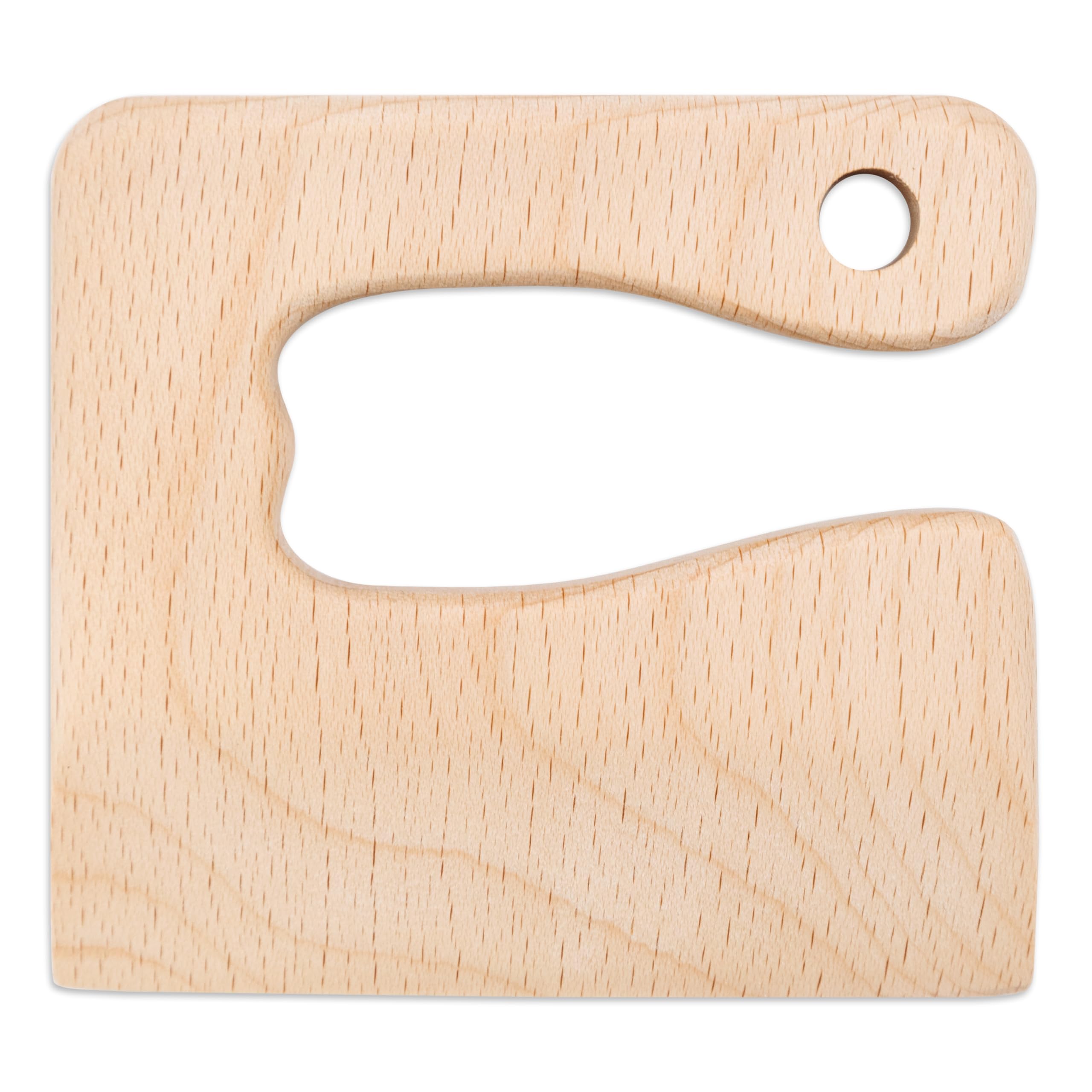 wunderwunsch Children's Knife from 1 Year Old, Montessori Knife, Wood | Safe bab