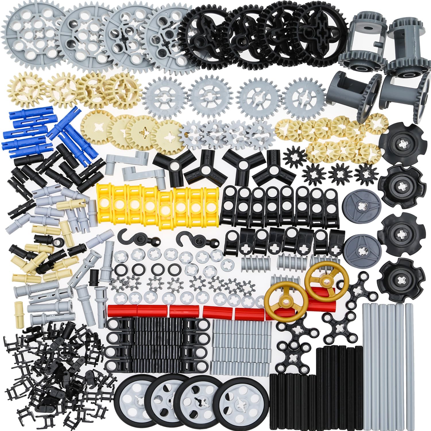 Habow 270pcs Technic-Parts Gears-Axle-Pin-Connector Compatible with Major Brands