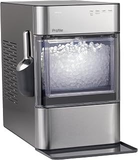 GE Profile Opal 2.0 Ultra Nugget Ice Maker with Scale Inhibiting Filter, Scoop Included, 38 lbs in 24 Hours, Pellet Ice Machine with WiFi & Smart Connected, Stainless Steel
