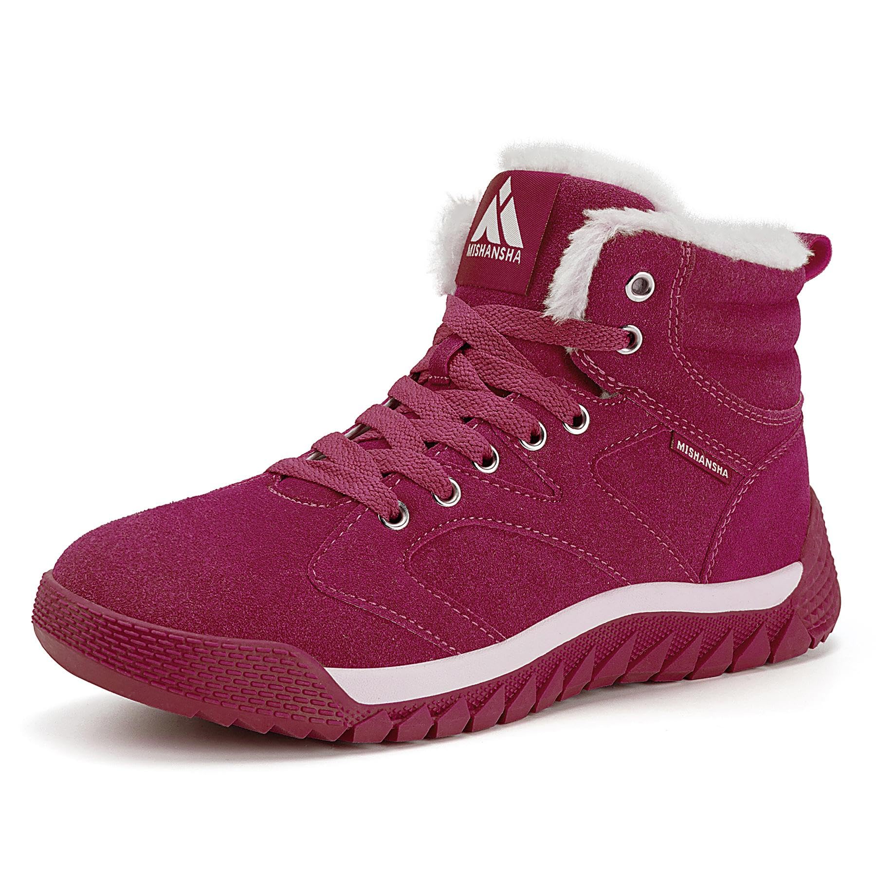 Mishansha Snow Boots for Men Women Warm Non-Slip Winter Shoes Sizes 3-48 EU