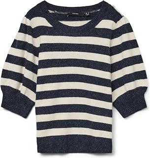 VERO MODA Vmdoffy 2/4 O-Neck Pullover Ga Noos Vmdoffy Ga Noos Women's 2/4 Crew Neck Pullover (Pack of 1)