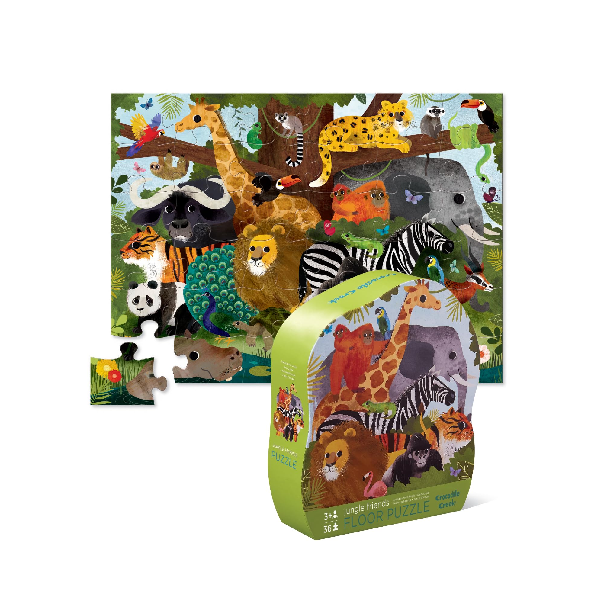 Crocodile Creek 36-Piece Jigsaw Floor Puzzle - Fun Floor Puzzles for Kids Ages 3