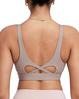RUNNING GIRL Sports Bra for Women High Support, Molded Cup High Impact Sports Bras with Sewn in Pads Workout Running Bra