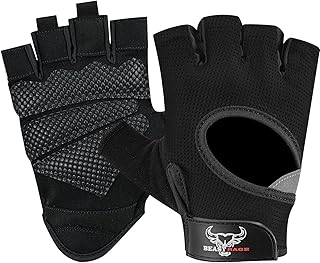 Beast Rage Fitness Gloves for Weightlifting for Men and Women, Breathable, Non-Slip, Silicone, Padded Gym, Training Cycling Gloves