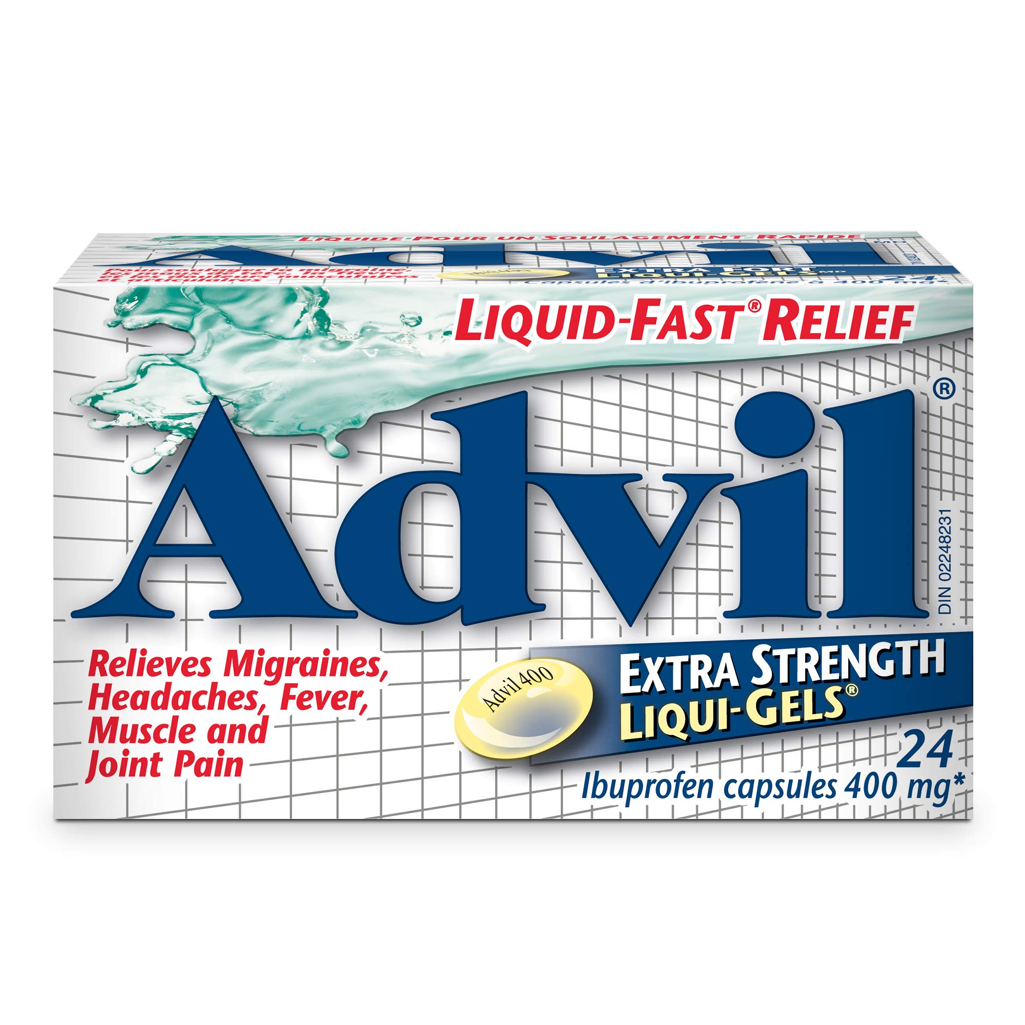 Advil Extra Strength Ibuprofen Pain Relief Liquid-Gels, Fast Acting Pain Relief 