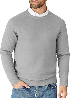 COOFANDY Men's Jumper Crew Neck Sweater Knitted Casual Jumpers