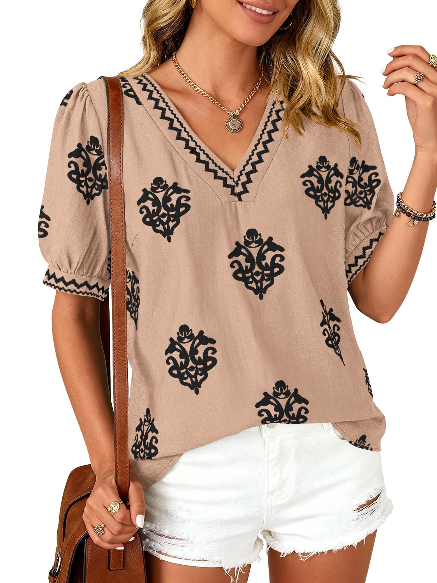 BTFBM T-Shirts d'été décontractés pour Femme, Vacances à la Plage, vêtements à M