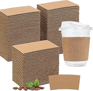 200 Pcs Disposable Coffee Cup Sleeves for Hot & Cold Drinks