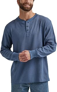 Wrangler Authentics Men's Long Sleeve Henley Waffle Henley Shirt (Pack of 1)