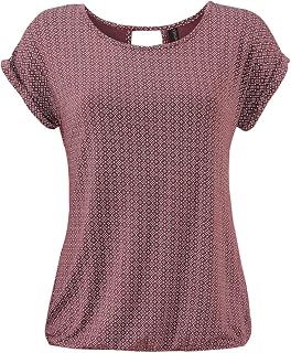 TrendiMax Women's T-Shirt, Short Sleeve Summer Shirt with All-Over Minimal Print, Casual Top, Blouse Tops