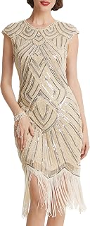 BABEYOND Women's Fin Dresses 1920s Fringed Great Gatsby Dress