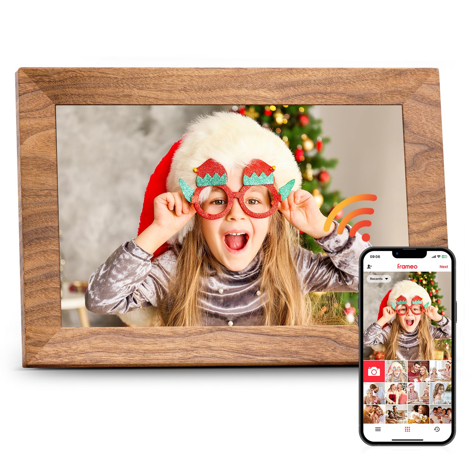 Frameo 10.1" Digital Picture Frame, 32GB Memory WiFi Electronic Photo Frame | 12