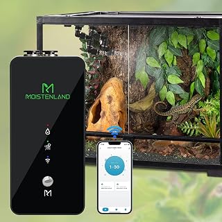 Moistenland WiFi Enabled Reptile Mister, DIY Reptile Misting System | Easy to Setup the Misting Timer in APP, Remote Control, Use Smartlife App, Two 360°Adjustable Misting Nozzles