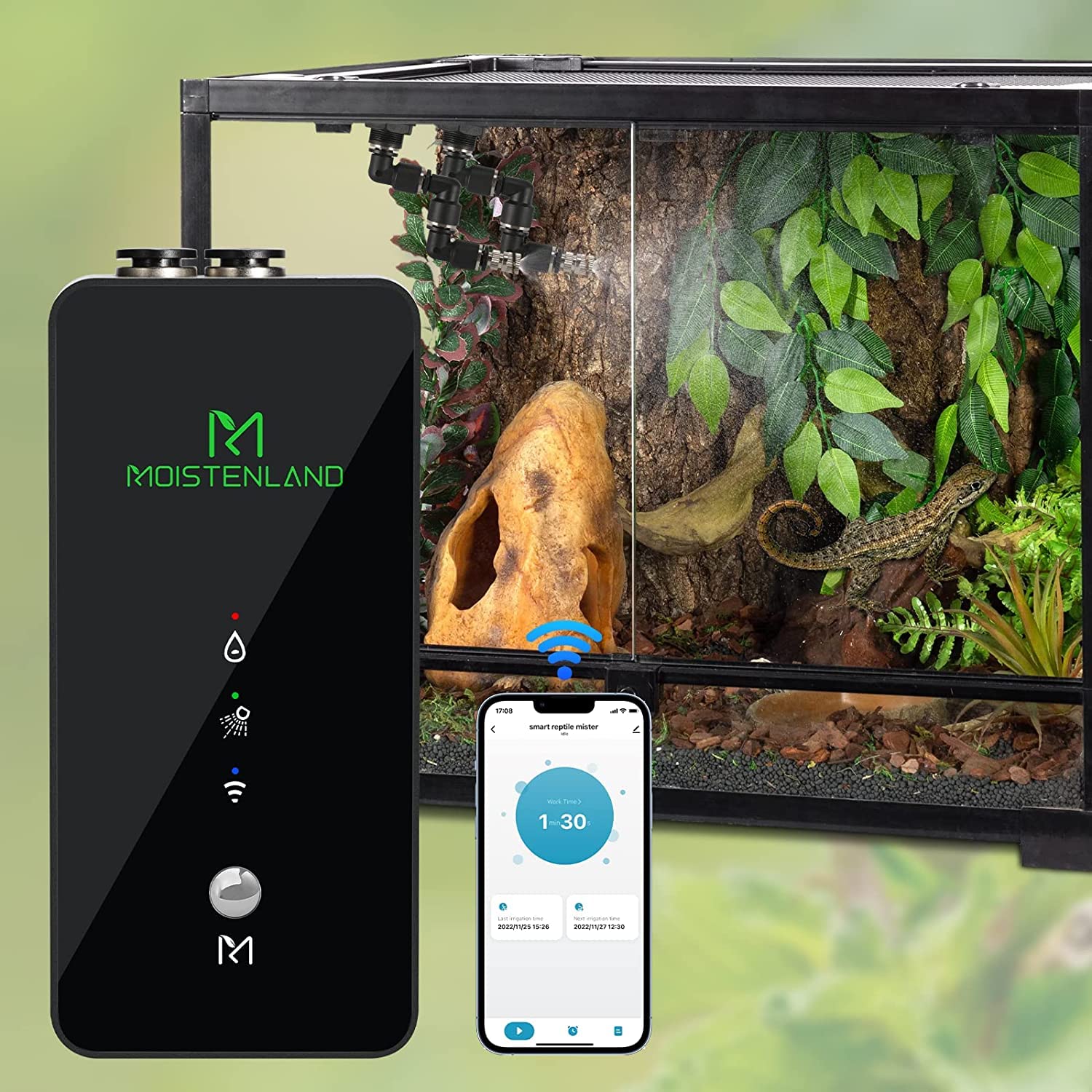 Moistenland WiFi Enabled Reptile Mister, DIY Reptile Misting System | Easy to Se