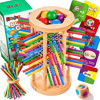 Montessori Toys Wooden Board Games Kids for 3+, Family Travel Card Games