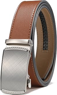 CHAOREN Men's Leather Ratchet Belt - Customizable Fit (35mm)
