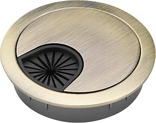 Desk Grommet, 2 Inch Metal Desk Cable Grommet, Bronze, 2 Pack | Metal Desk Hole Grommet Cover For Cable Management. Wire Pass Through Design For Office Desks, Tables And Workstations.