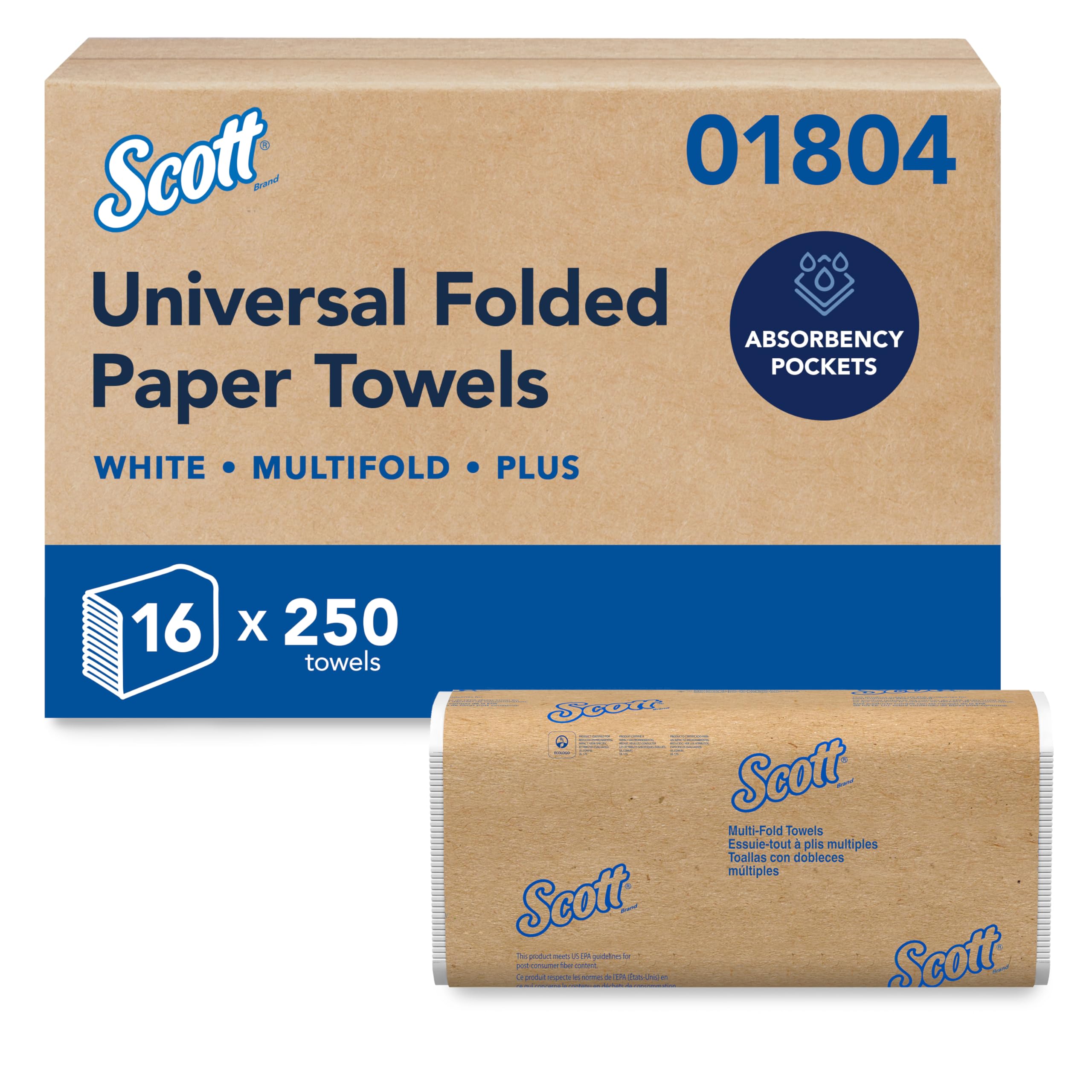 Scott Professional Multifold Paper Towels, Bulk, 16 x 250 Sheets (01804) | Unive