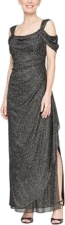Alex Evenings Long Cold Shoulder Dress, Mother of The Bride Women's Special Occasion Dress