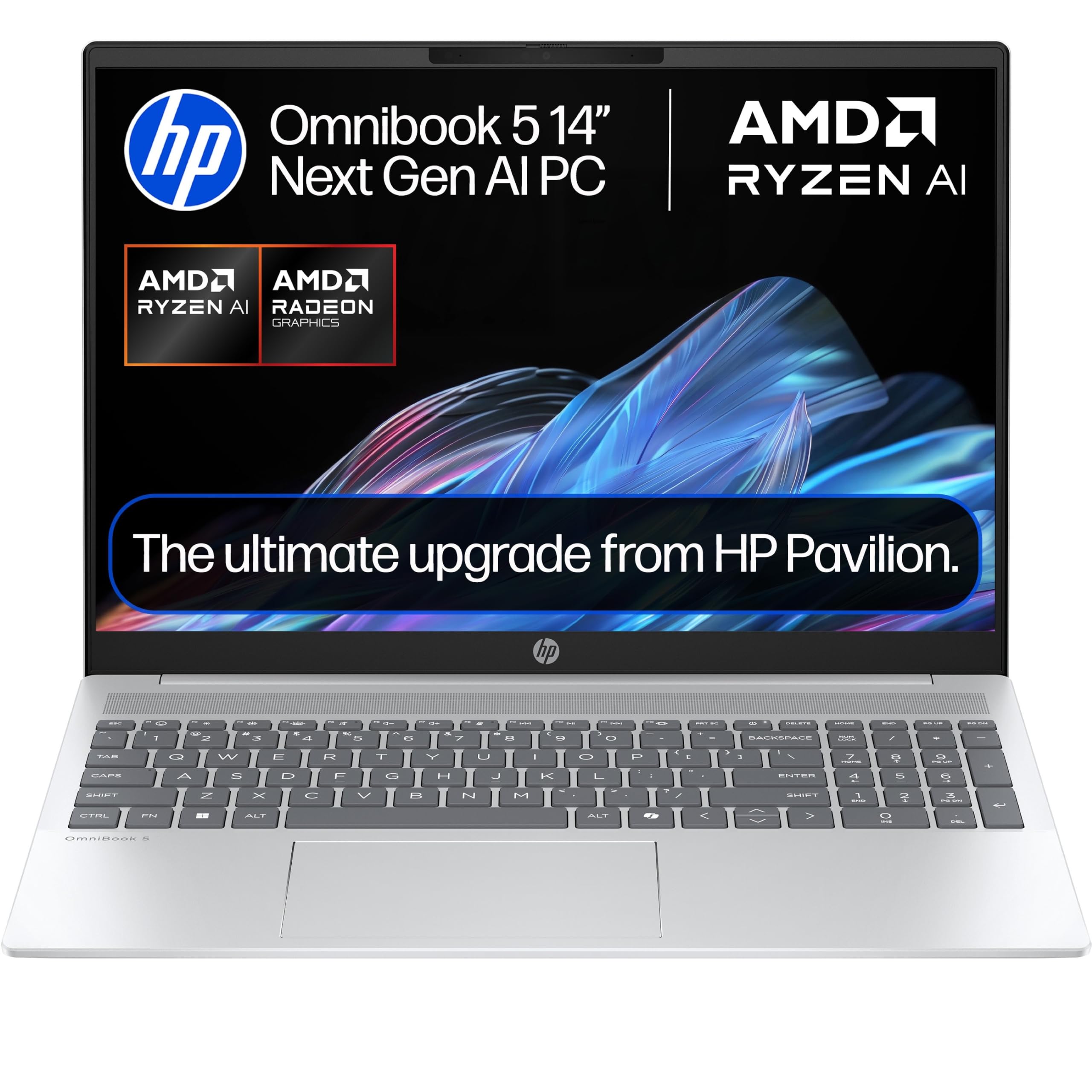 HP OmniBook 5 Next Gen AI Laptop | AMD Ryzen AI 5 | 16GB RAM | 512GB SSD | 16” 2