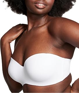 Victoria's Secret Reggiseno push-up senza spalline rosa, da indossare ovunque, reggiseni da donna (32A-38DD), Bianco ottico (New Look), 2 C (Taglia Produttore: 32C)