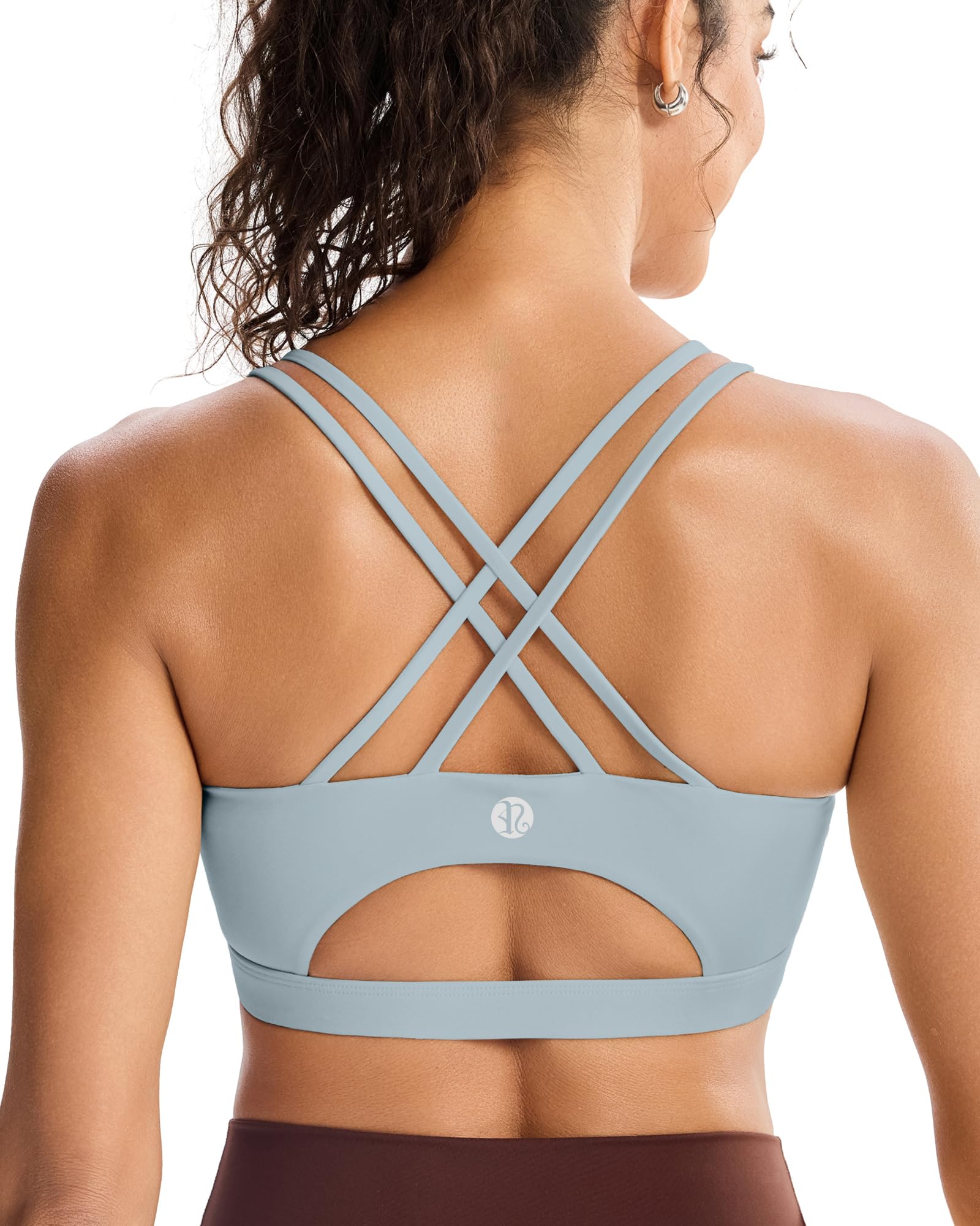 RUNNING GIRL Sports Bras for Women,Padded Sports Bra Tank Top Sexy Crisscross Ba