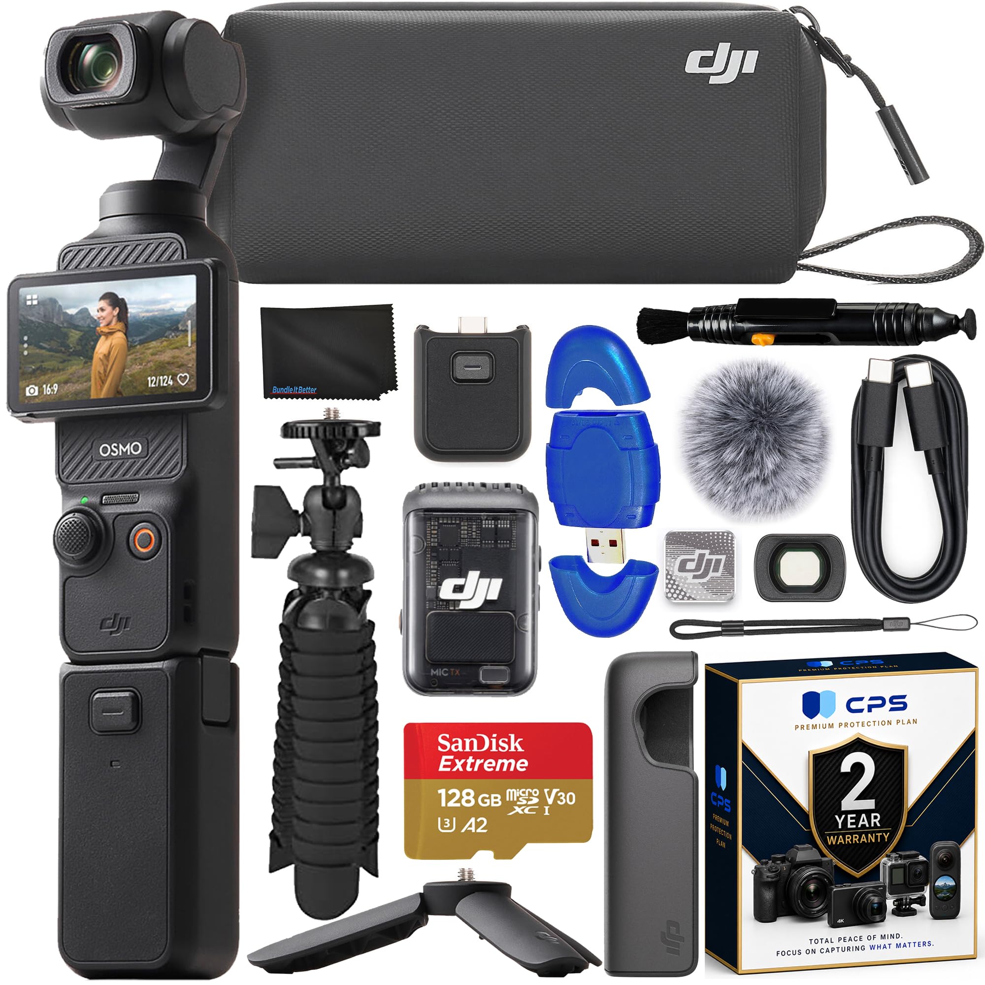 DJI Osmo Pocket 3 Creator Combo Gimbal Stabilizer 1′′ CMOS & 4K/120fps Video Bun