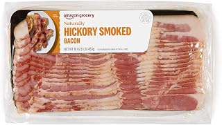 Amazon Grocery, Naturally Hickory Smoked Bacon, 16 Oz (Previously Fresh Brand, Packaging May Vary)