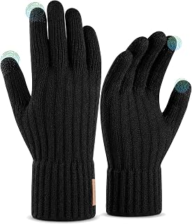 Winter Gloves for Men Touchscreen Cold Weather Warm Knit Gloves