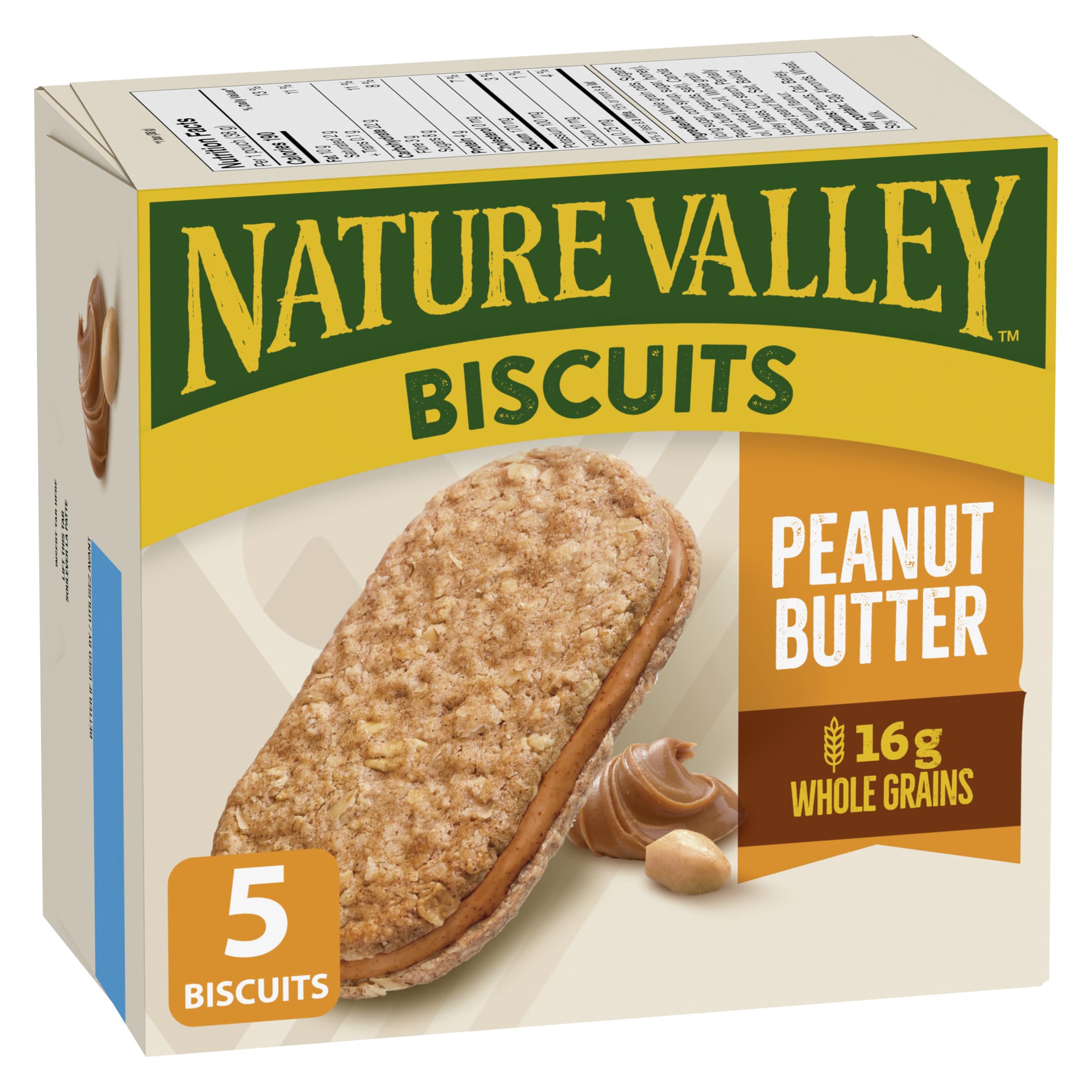 NATURE VALLEY Peanut Butter Biscuits, Snacks, Oat Biscuits with Peanut Butter Fi