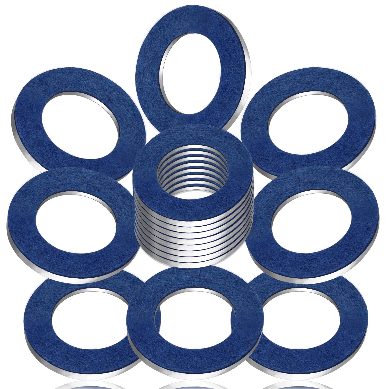 DCWecher 25-Pack 90430-12031 M12 Oil Drain Plug Gasket, M12 Crush Washer | Alumi
