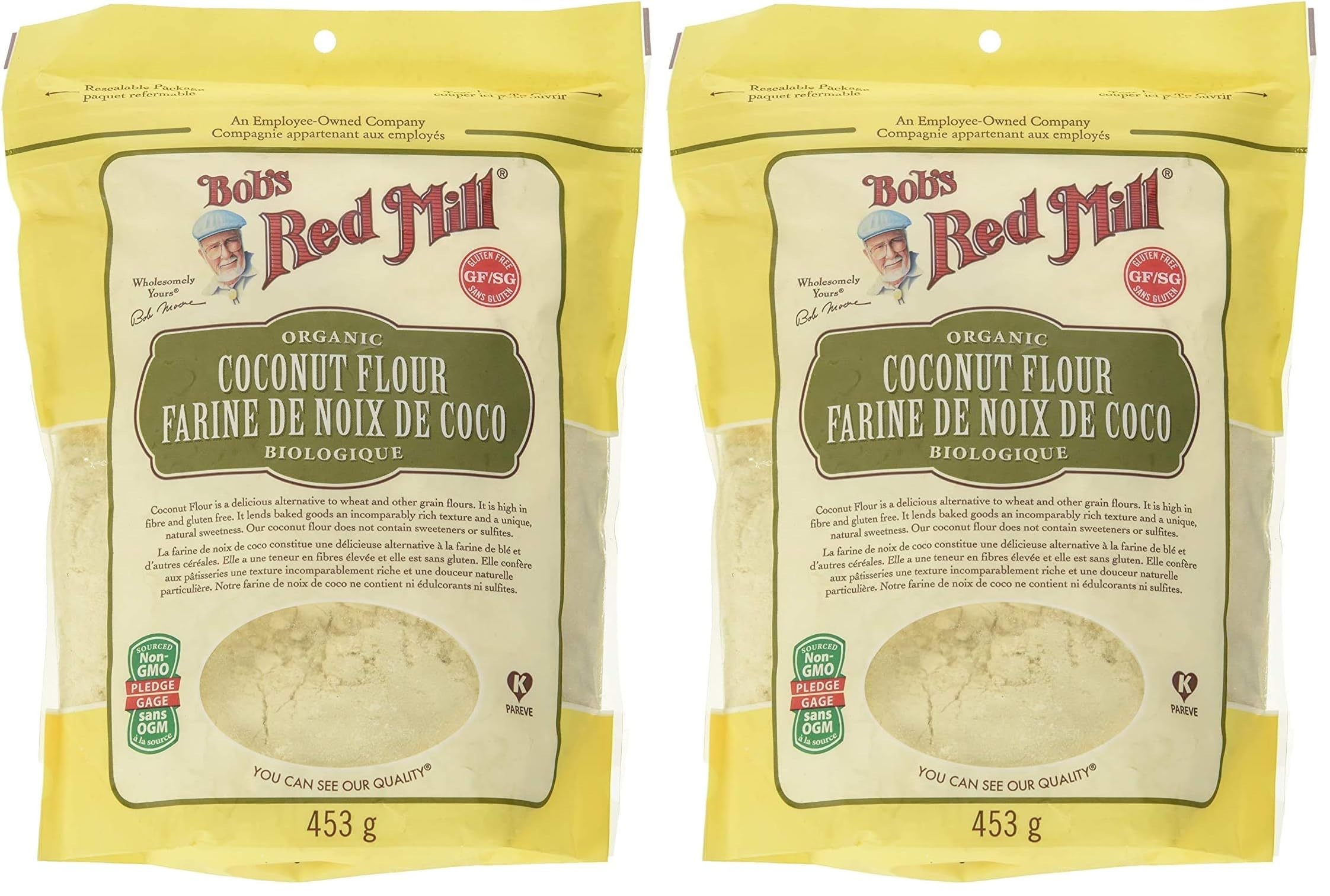 Bobs Red Mill Organic Coconut Flour, 453 g (Pack of 2)