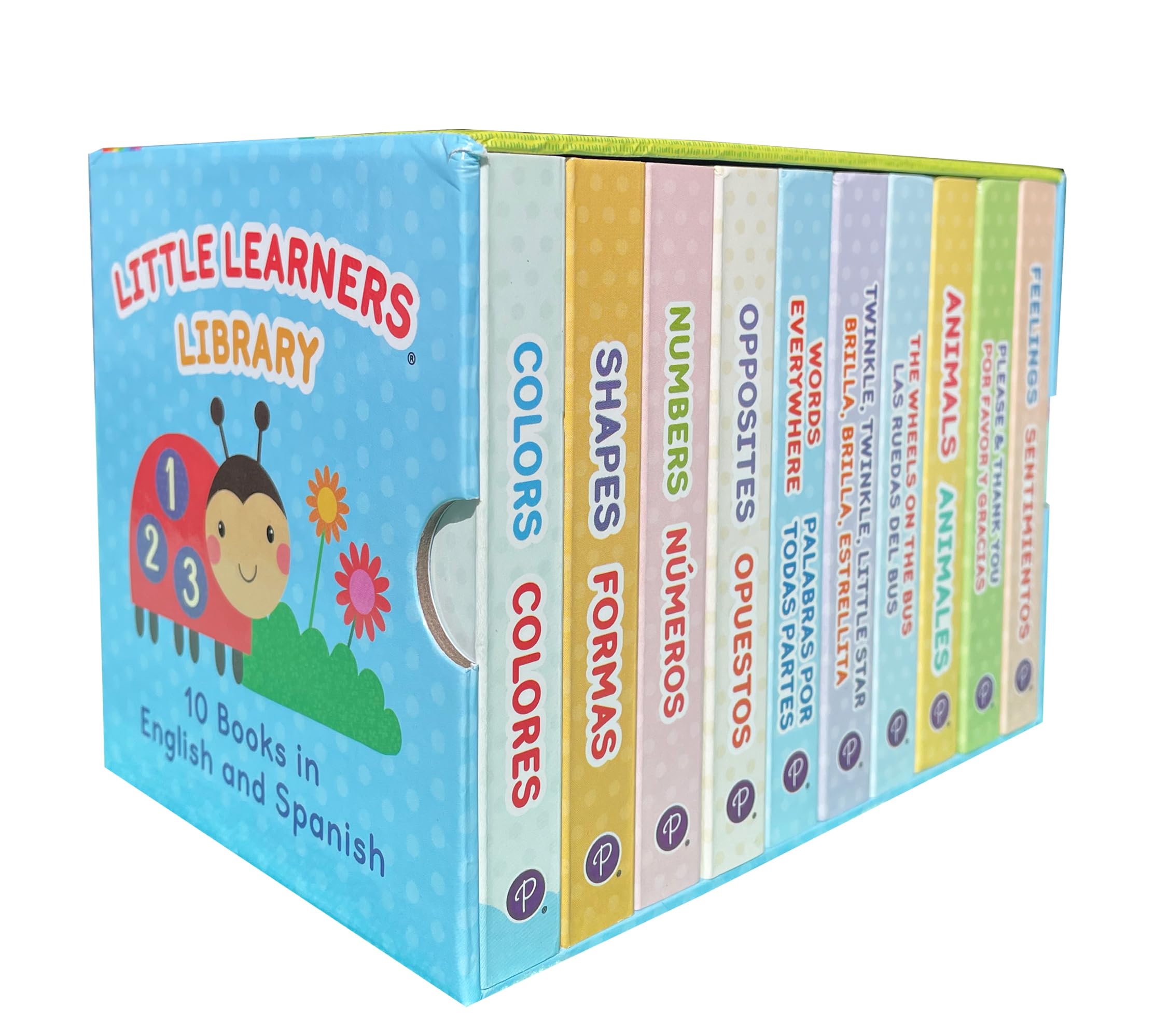 Bilingual 10 Board Books in Spanish and English: Little Library set includes Cou