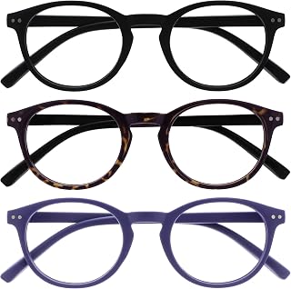OPULIZE Zen Pack 3 Reading Glasses Black Dark Brown Purple Small Men Women RRR24-125 +3.00