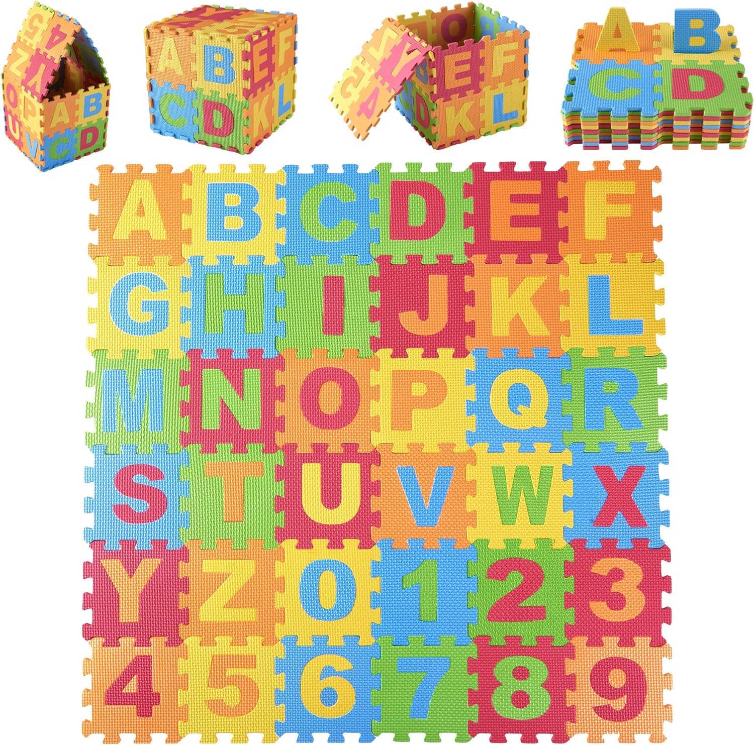DIMPLE Kids Foam Play Mat (36-Piece Set) 6.25 x 6.25 in Interlocking Puzzle | In