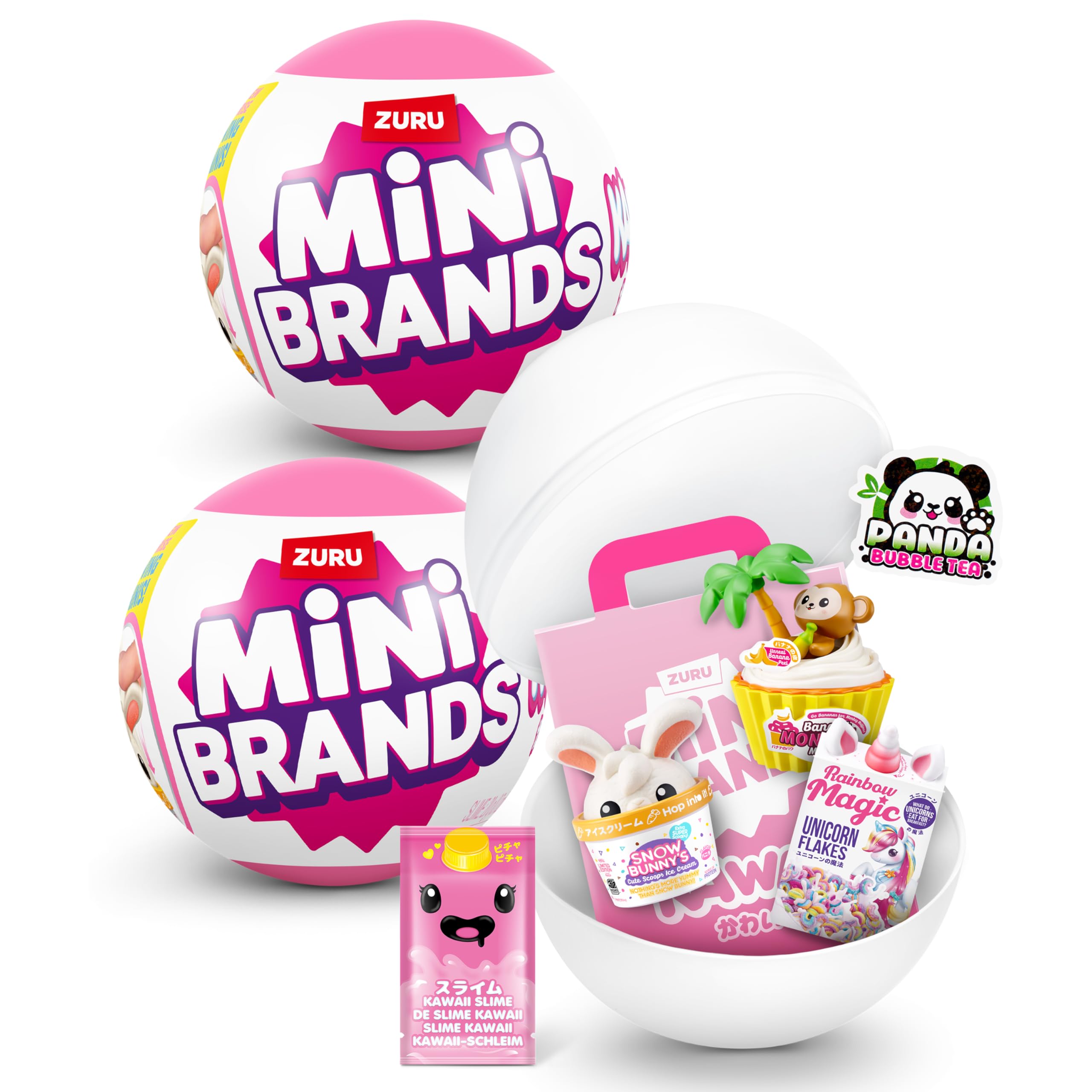 Mini Brands Kawaii Capsule 2 Pack by ZURU Surprise Collectable Minis in Blind Pa