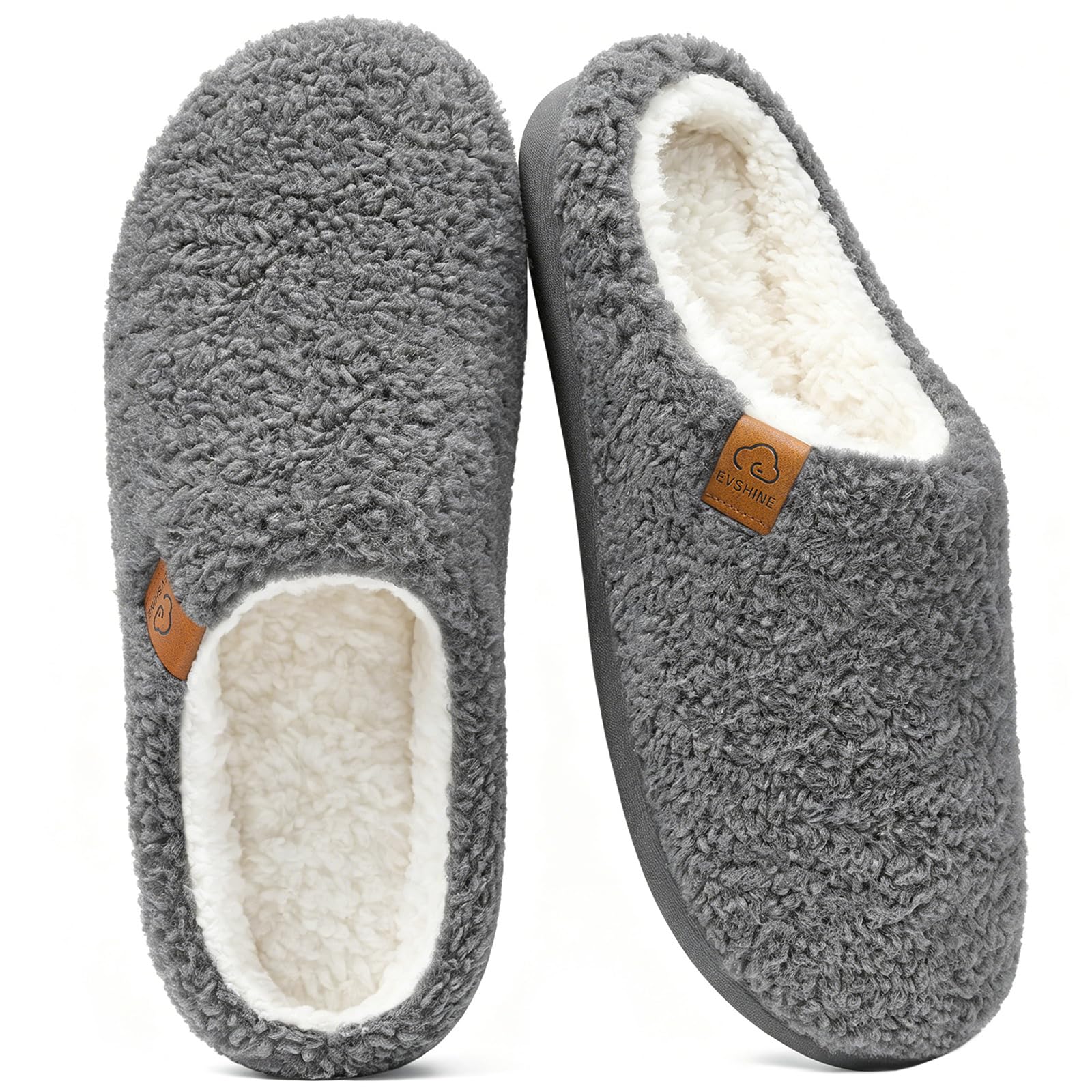 Evshine Damen Hausschuhe Memory Foam Winter Warme Plüsch Hausschuhe