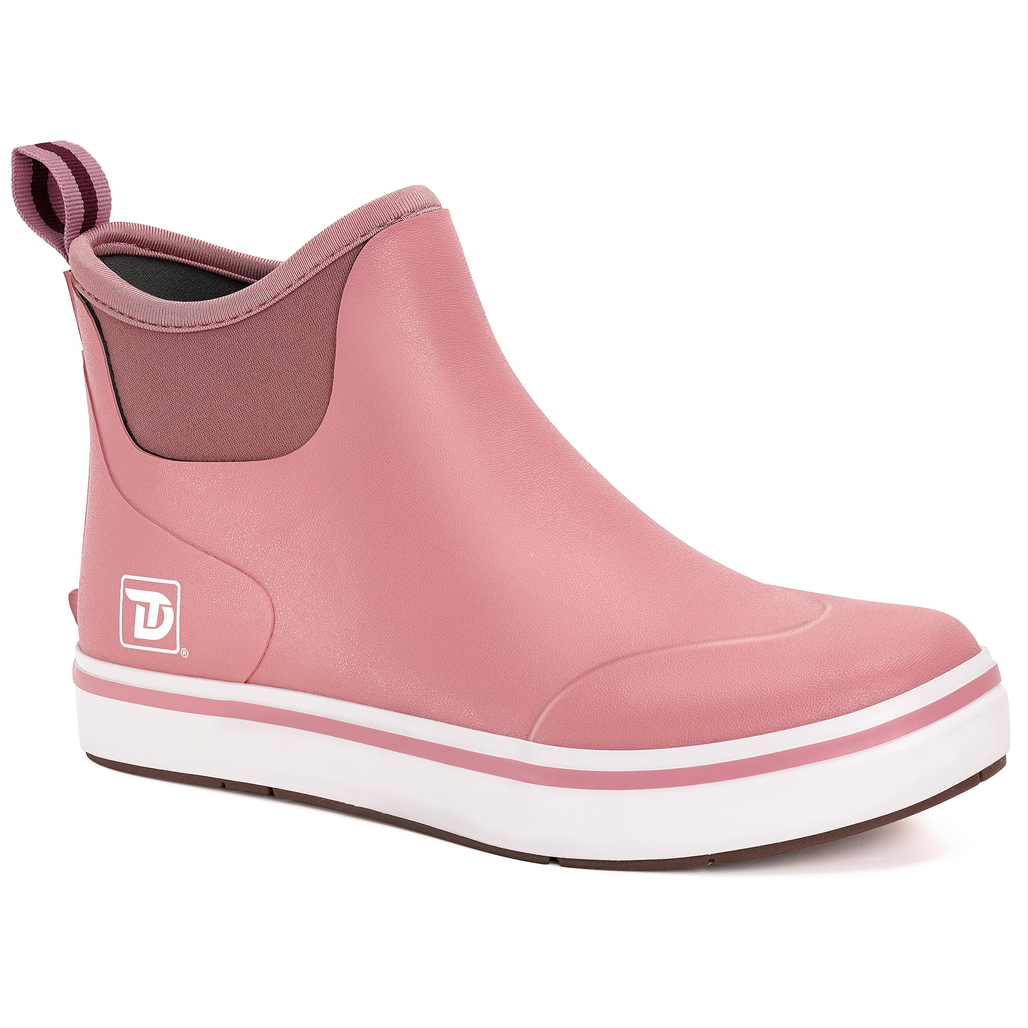 Trudave Deck Boots, Waterproof Rubber Fishing Rain Boots, Anti-slip Short Ankle 