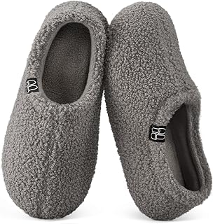 HomeTop Ladies Memory Foam Loafers with Polar Fleece Lining