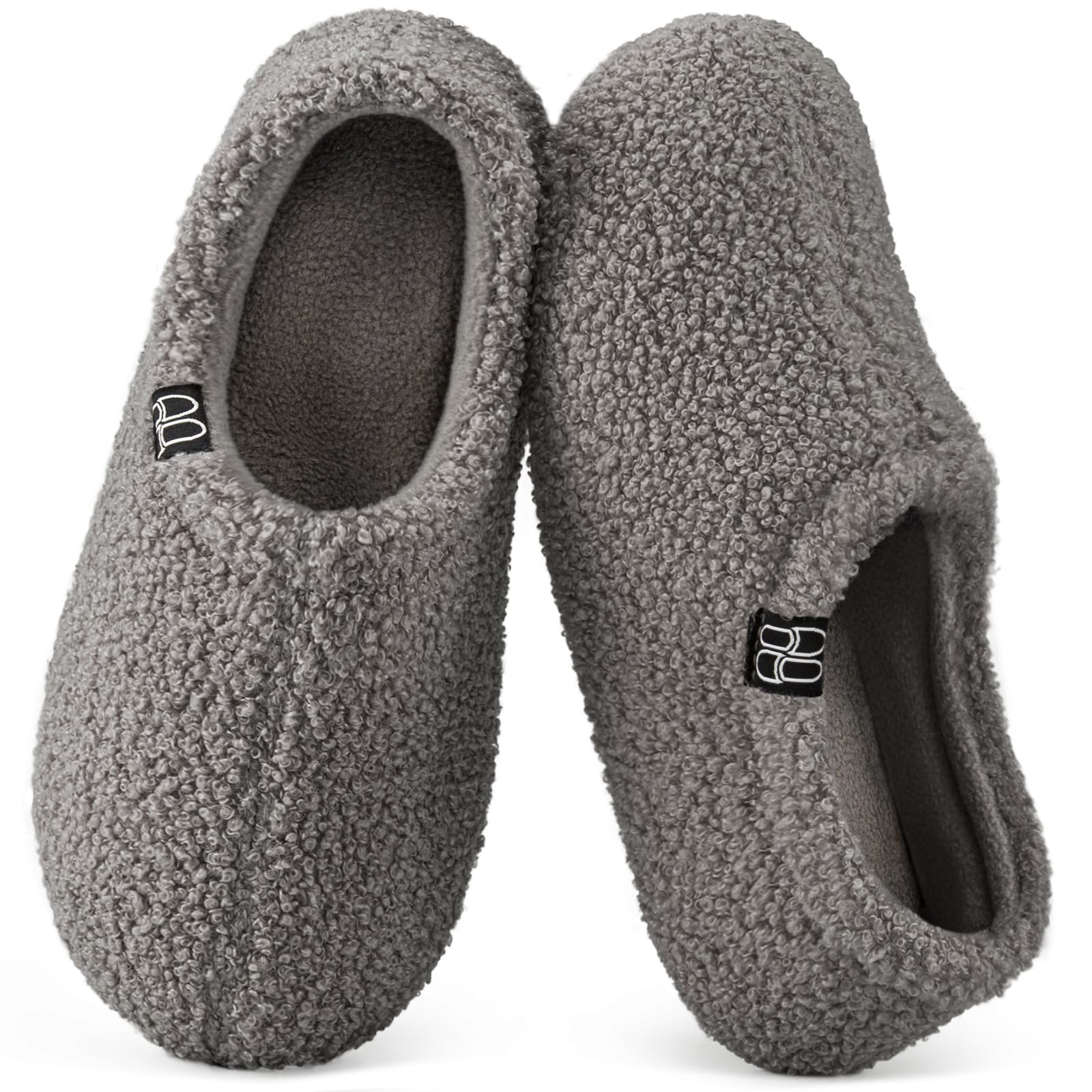 HomeTop Ladies Memory Foam Loafers with Polar Fleece Lining