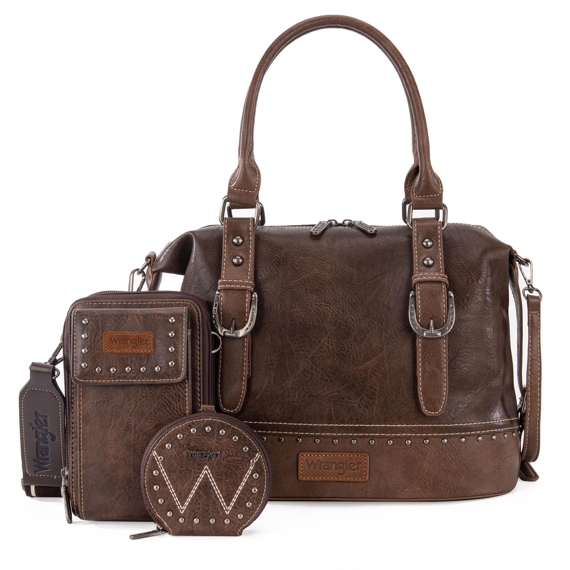Wrangler Women's 3 Pack Top Handle Handbags Cell Phone Purse Purse