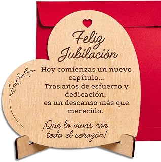 CUBIBOO Art Retirement Card in Wood Design with Stand - Retirement Gifts - Retirement Gift for Men - Retirement Gift for Women - Happy Retirement - Original Retirement Gifts