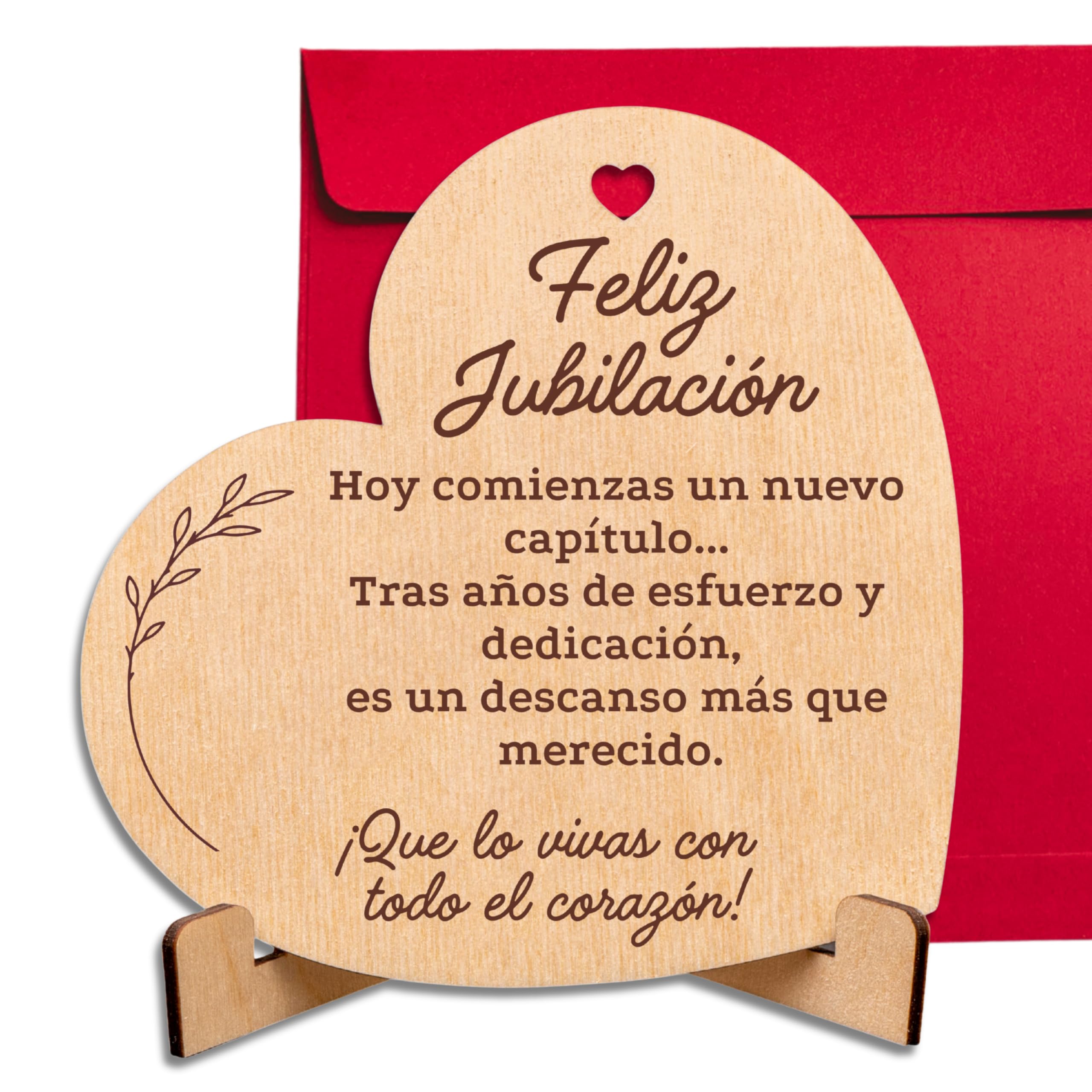 CUBIBOO Art Retirement Card in Wood Design with Stand - Retirement Gifts - Retir