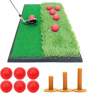 Golf Style Golf Mat, Golf, Practice, Mat, Swing Training, Practice Equipment, Indoor, Outdoor, Artificial Turf, Rubber Mat, Shot Mat, For Practice