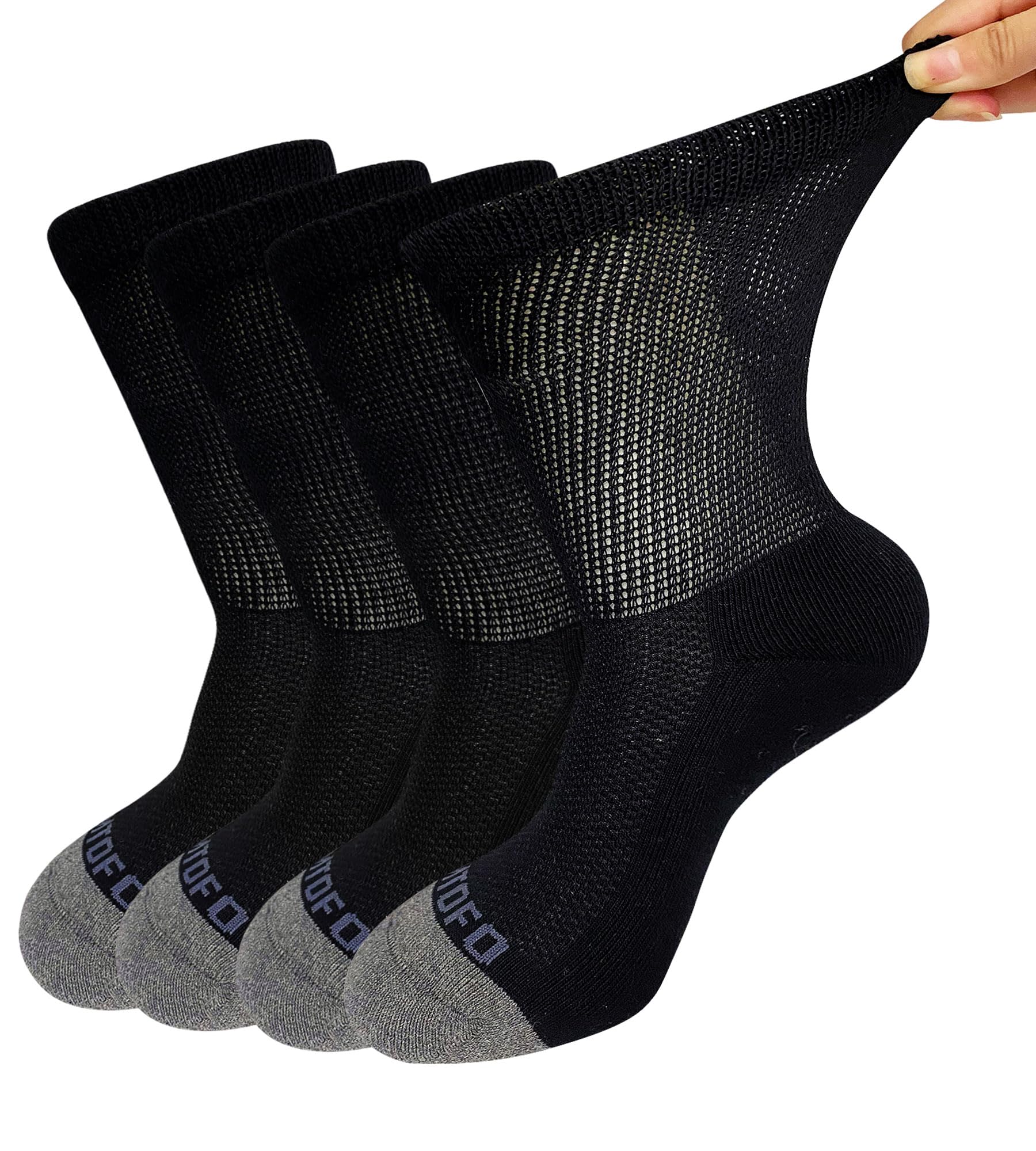 Diabetic Socks Man Woman: No Rubber Seamless No Elastic Cotton Comfort Padded Pl